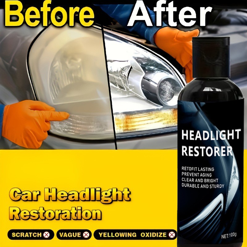 Headlight Restoration 100g Car Headlights Cleaner Headlight Repair Liquid