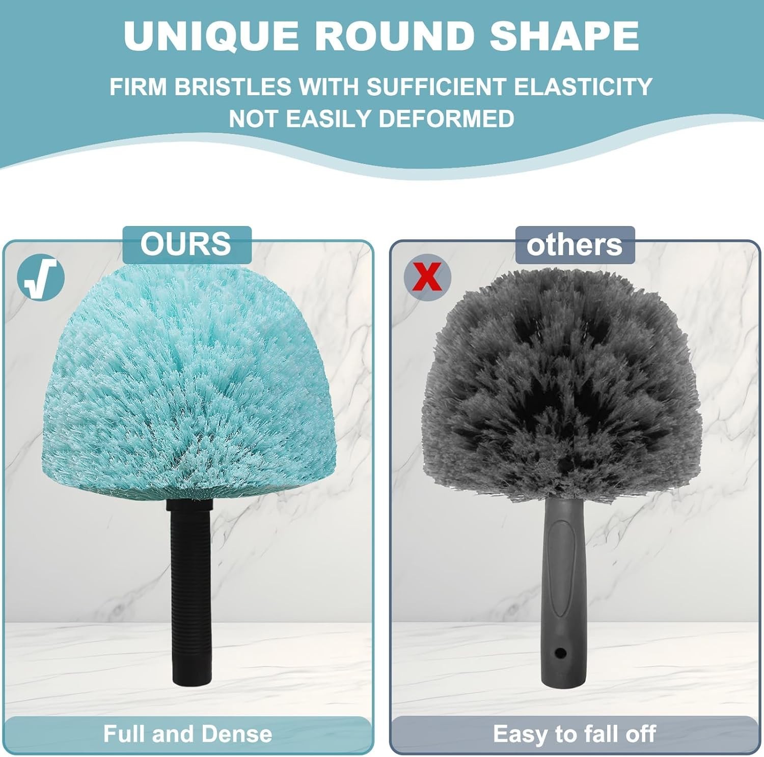 Cyan Twist-On Cobweb Duster Brush – 2 Pack for Indoor & Outdoor Cleaning