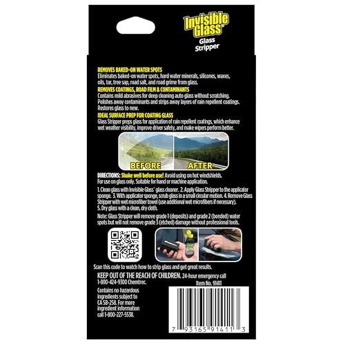 Hard Water Spot Remover – Glass Stripper for Windshields & Coatings – 4 Fl Oz (6