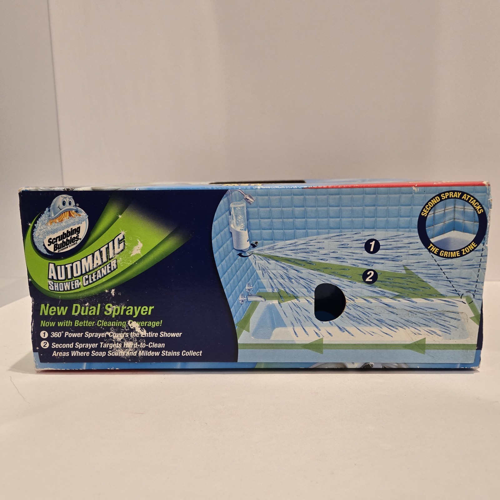 Scrubbing Bubbles Automatic Shower Cleaner 1 Dual Spray 2 Refills NEW