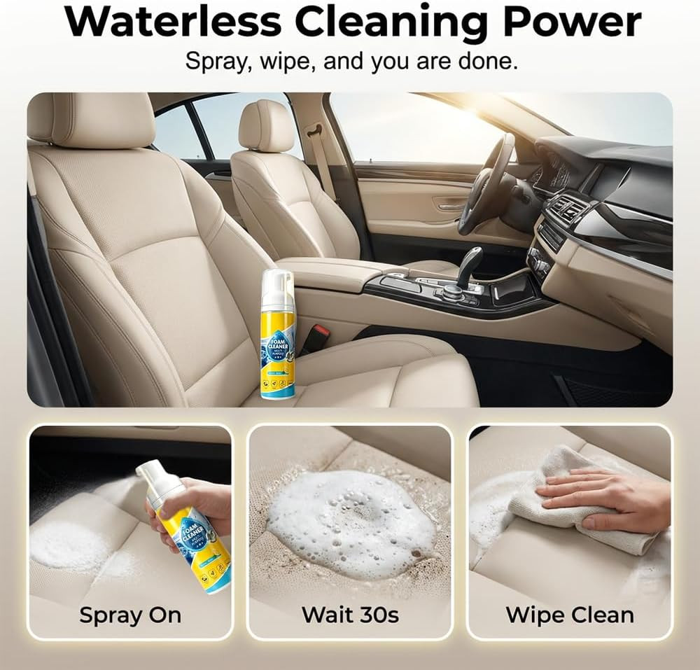 4-In-1 Multi-Enzyme Foam Cleaner, New Foam No-Rinse Cleaner, All-Purpose Deep Cl