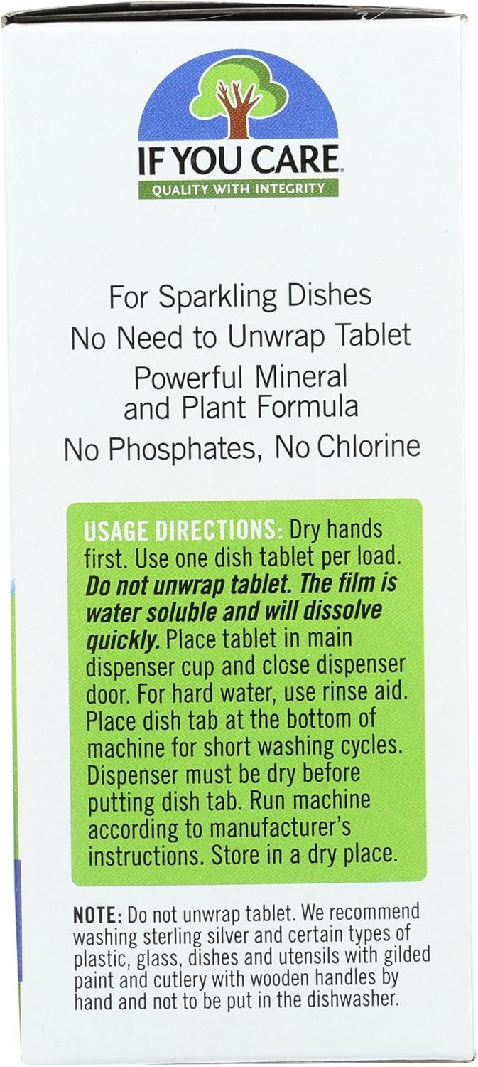 If You Care Dishwasher Tablets, Plant Based Dish Cleaner, 40ct