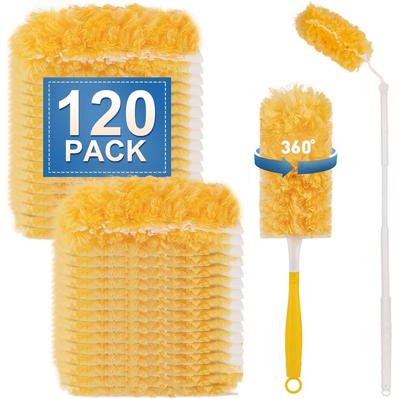 Microfiber Dusting Kit Refill Telescopic Rod Heavy Duty Cleaning Tool New