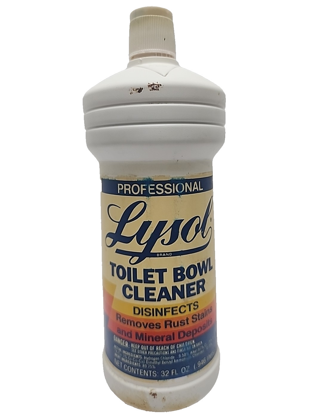 Lysol Toilet Bowl Cleaner Professional 32 oz Discontinued 90s? Full Bottle