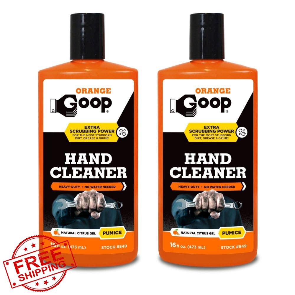 GOOP Waterless Hand Cleaner 16 Ounce (Pack of 2)
