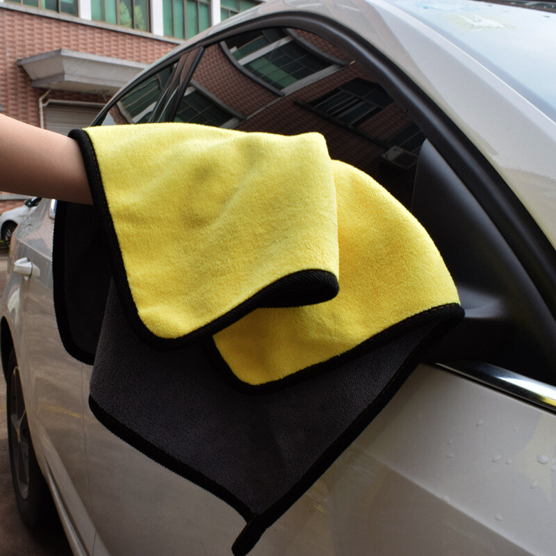 Two-color Double-sided Car Dual-use Cleaning Micro Fiber Towel No Scratches