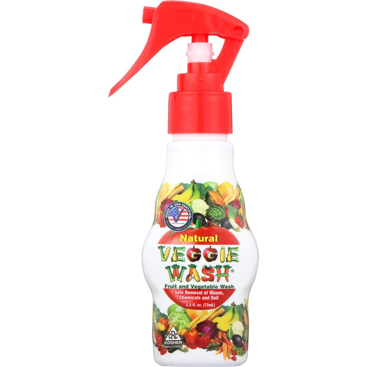 Veggie Wash Natural Fruit & Vegetable Wash 2 Oz Spray Bottle
