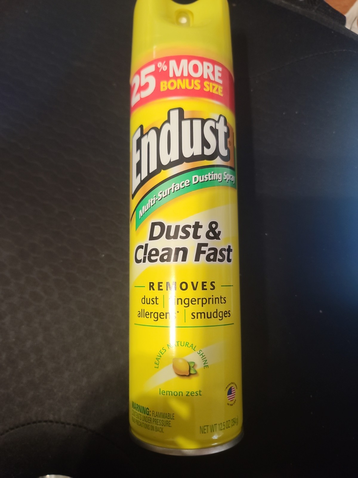 Endust® Multi-Surface Dusting and Cleaning Spray, Lemon Zest, Aerosol, 12.5 oz.