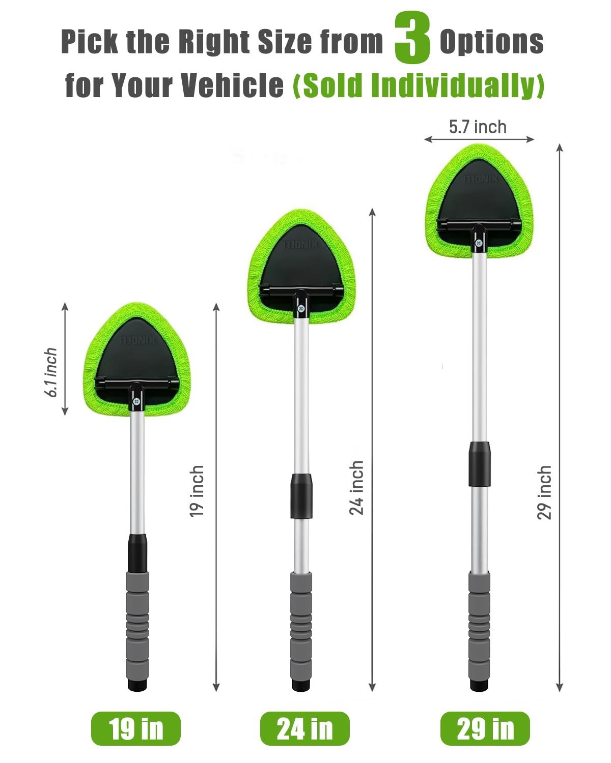 XINDELL 24inch Windshield Cleaner Tool – Upgrade Large Head Car Interior&Exte…