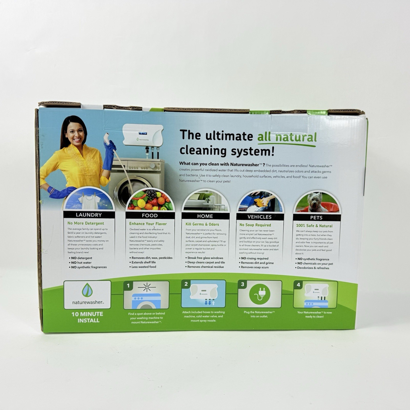 Naturewasher EdenPure All Natural Cleaning System Ditch Soap & Chemicals NEW