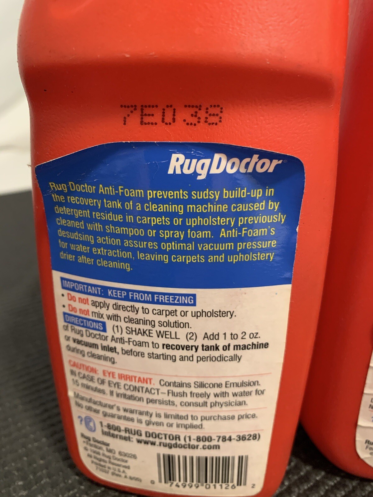 RUG DOCTOR Steam Cleaner 32 OZ Anti Foam 16oz Carpet cleaner Concentrate Sealed