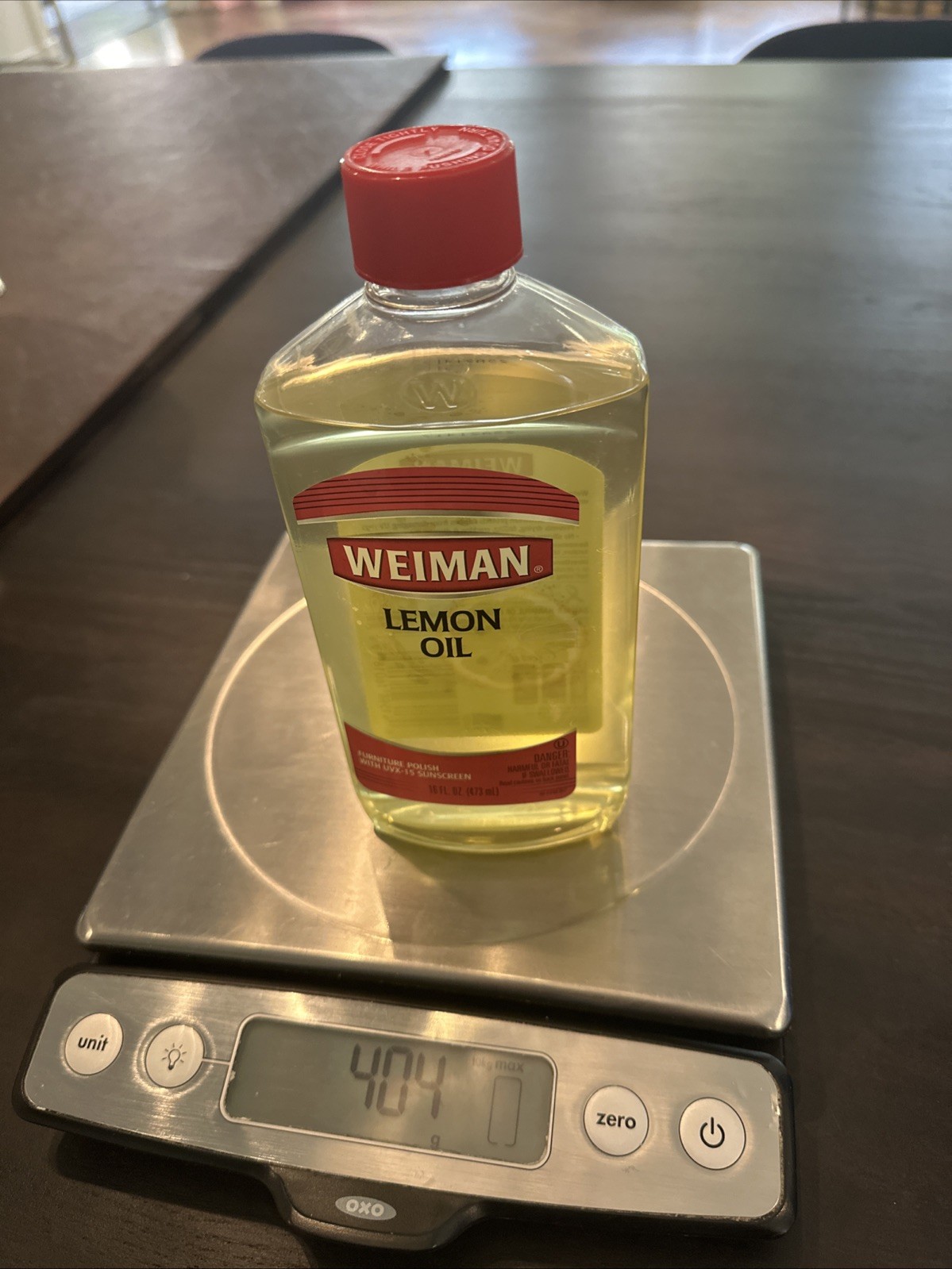 Weiman Lemon Oil, Furniture Wood Polish with UVX-15 Sunscreen 16Oz 95% Full FAST