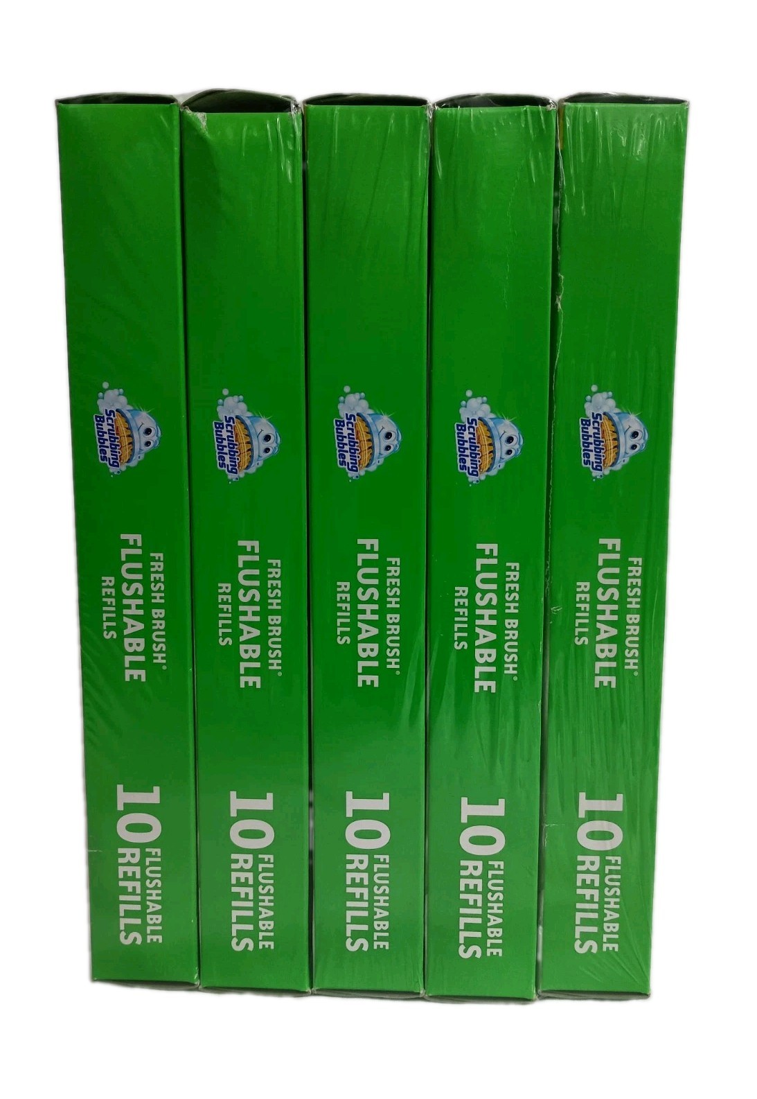 5 Packs Scrubbing Bubbles Fresh Brush Flushable Refills Citrus 10 Count Each