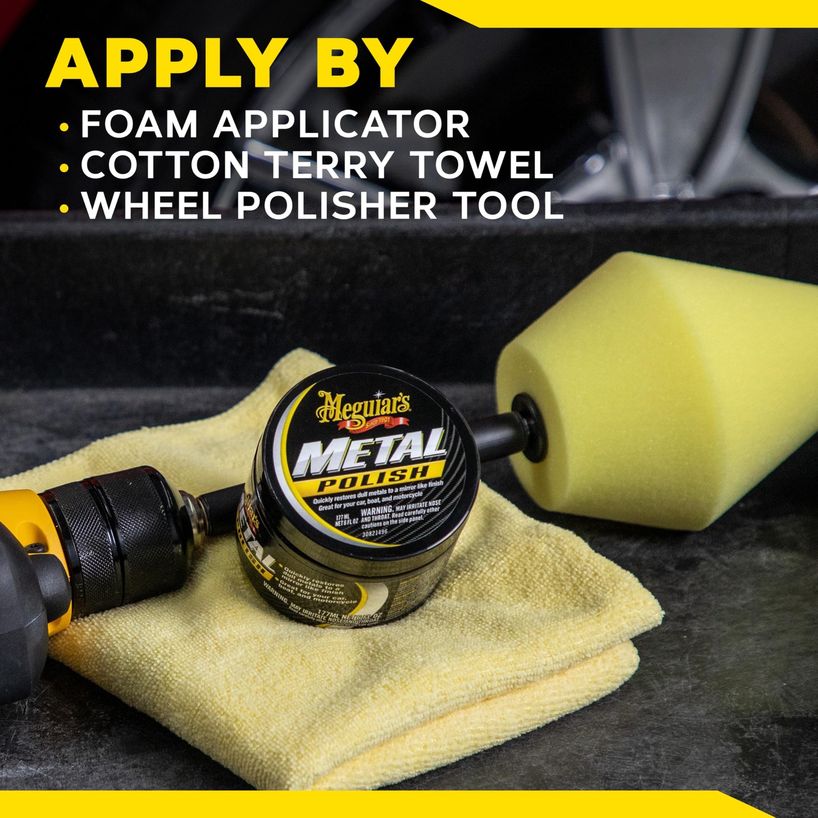 Meguiars Metal Polish 6 Oz For Uncoated Metals Car Boat Motorcycle Shine