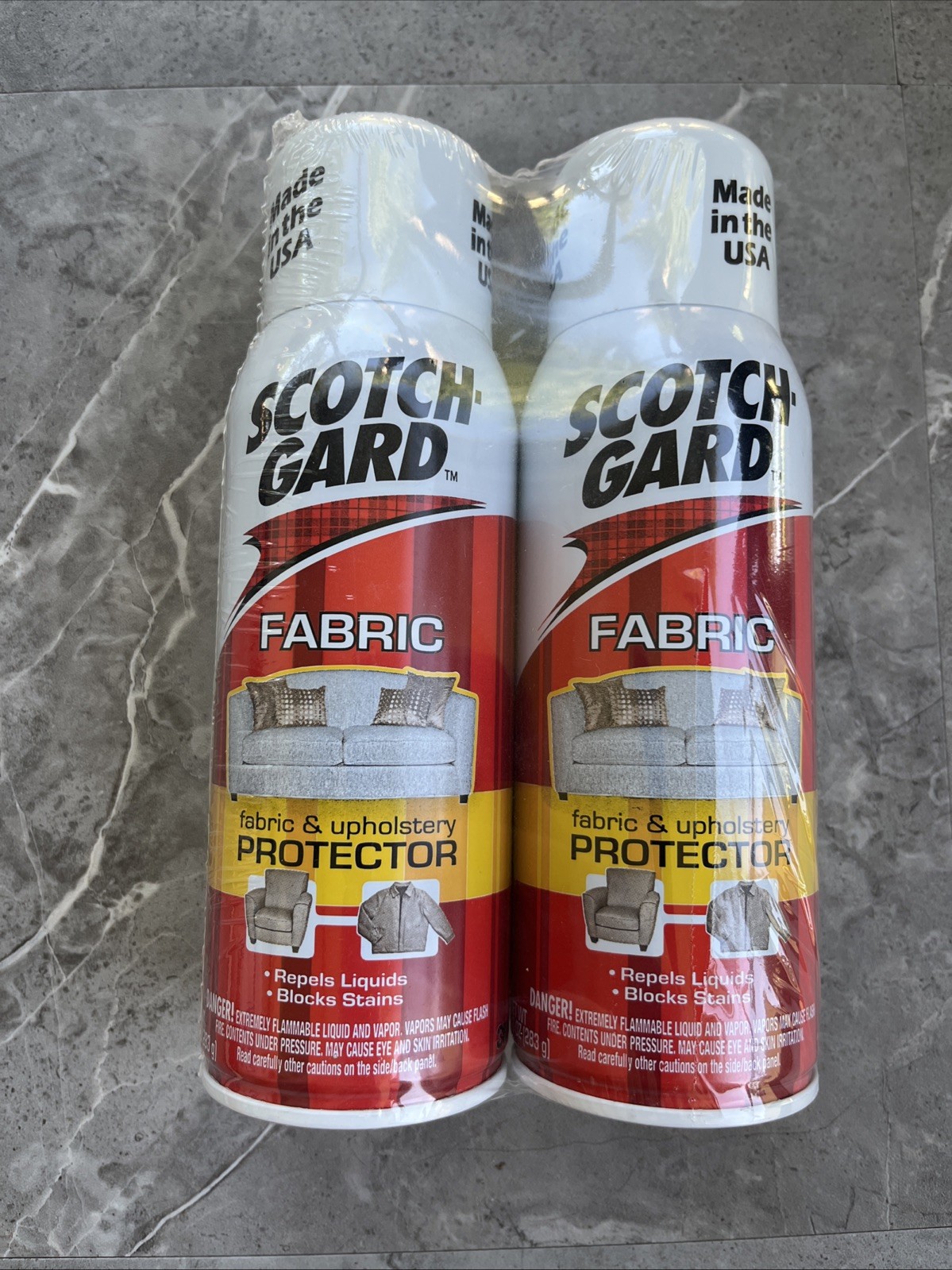 Scotch-Guard – original Fabric Upholstery Protector 2 Cans 10 oz Each USA NEW