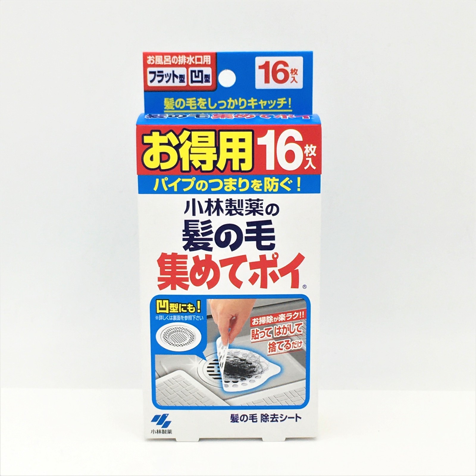 Kobayashi Drain Hair Catching Sticker 1 Box (16ct)