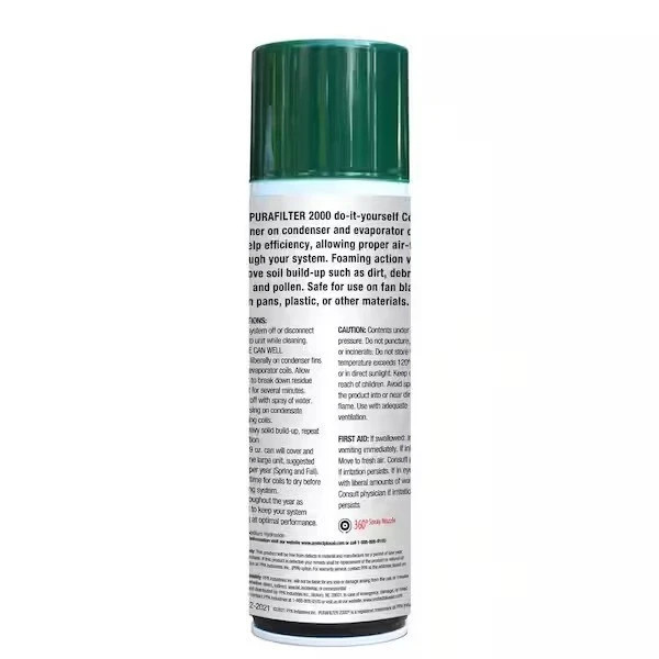 PURAFILTER 2000 Foaming Coil Cleaner Great for HVAC A/C Units & Evaporator Coils