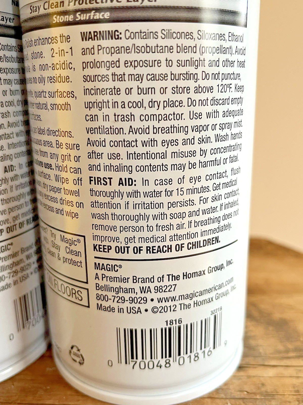 (2) Magic Granite Stone Cleaner Polish Aerosol 17 oz Discontinued NOS