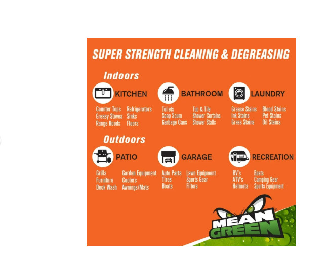 Mean Green Super Strength Cleaner & Degreaser, 128 Ounce