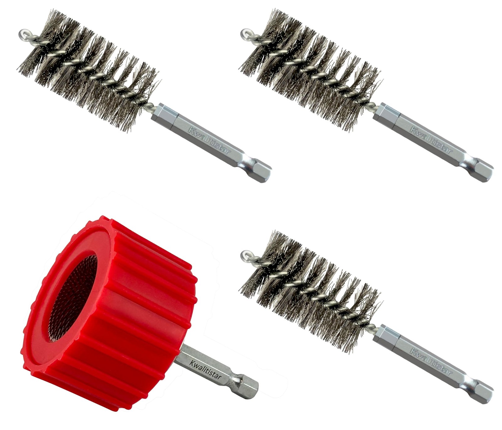 [4PC Bundle] 1.0-Inch Copper Pipe Cleaner Set for Power Drill, 1.0” Tube Clea…