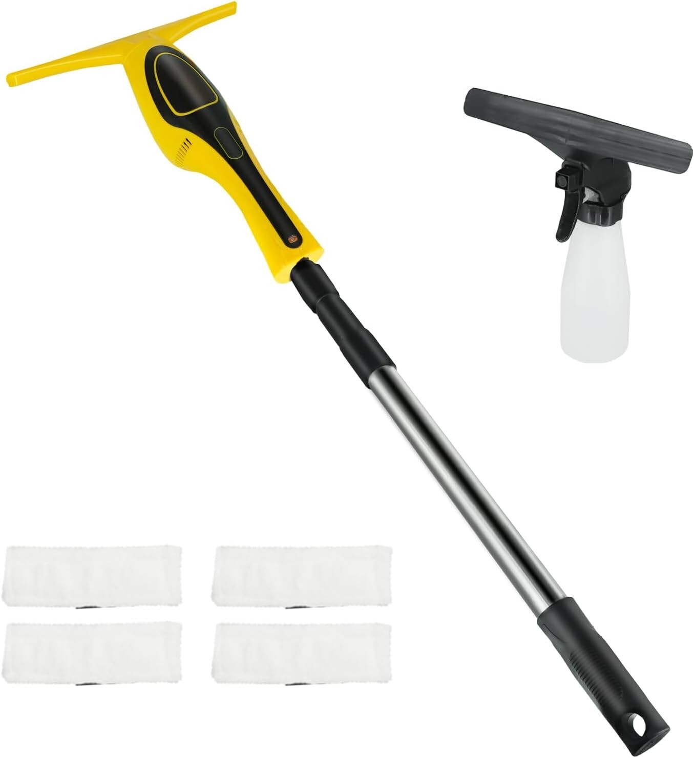 Mellif Window Vacuum Squeegee Cordless Rechargeable 36″-61″ Telescopic Pole