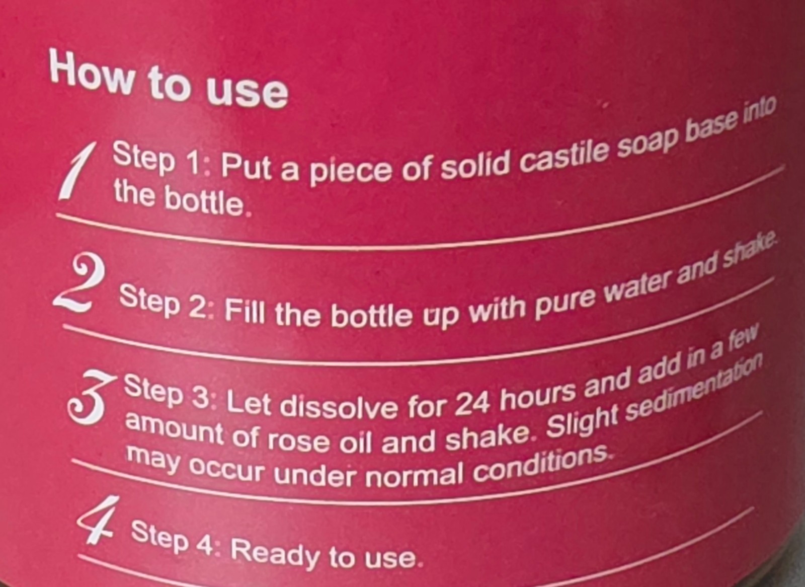 Castile Soap Multi-Purpose Natural Cleaner 80%Olive Oil, Jojoba & Rose Oil*READ