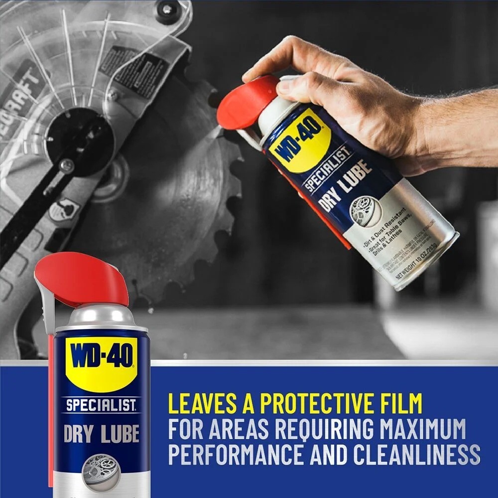 WD-40 Specialist Dry Lube Long-Lasting Lubricant Smart Straw Spray 10 oz x2 Pack