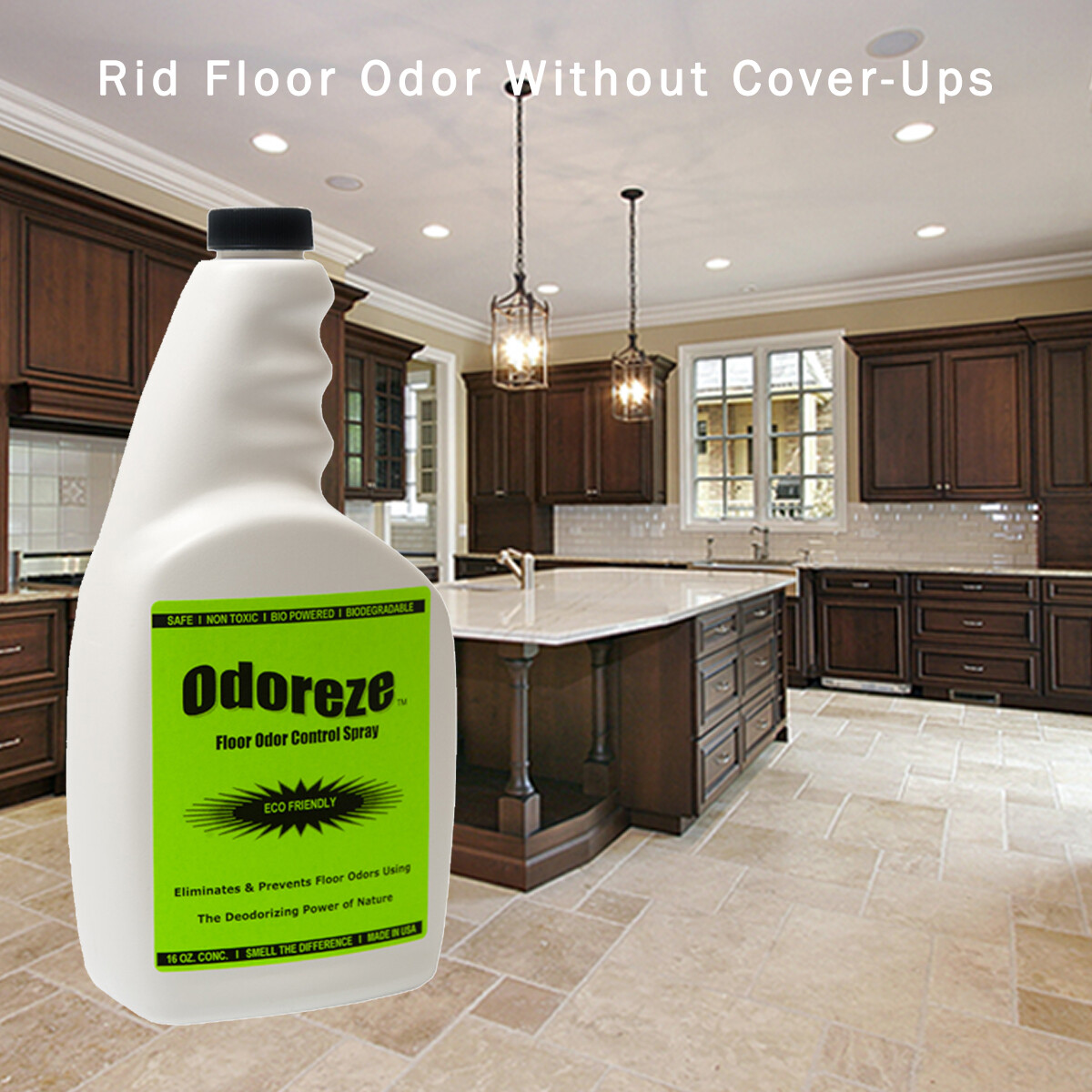 ODOREZE Natural Hardwood Floor Odor Neutralizer: Makes 64 Gallons to Clean Smell