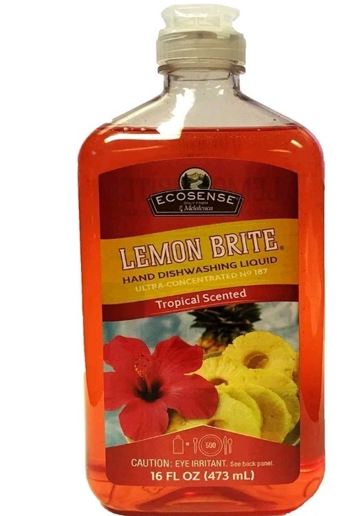 EcoSense Lemon Brite Dishwashing Liquid 16oz — Tropical Scented Fast Ship