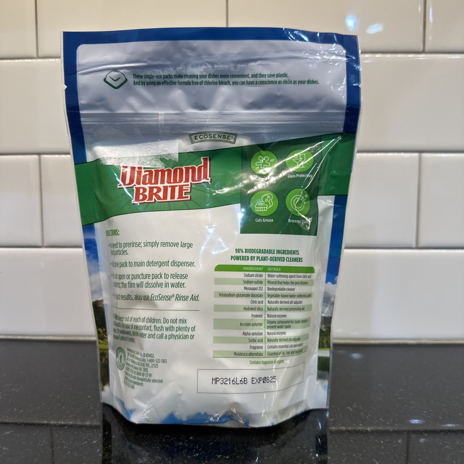 NEW 30 Pk DIAMOND BRITE Melaleuca DISHWASHER DETERGENT EA PODS Eco Sense Sealed