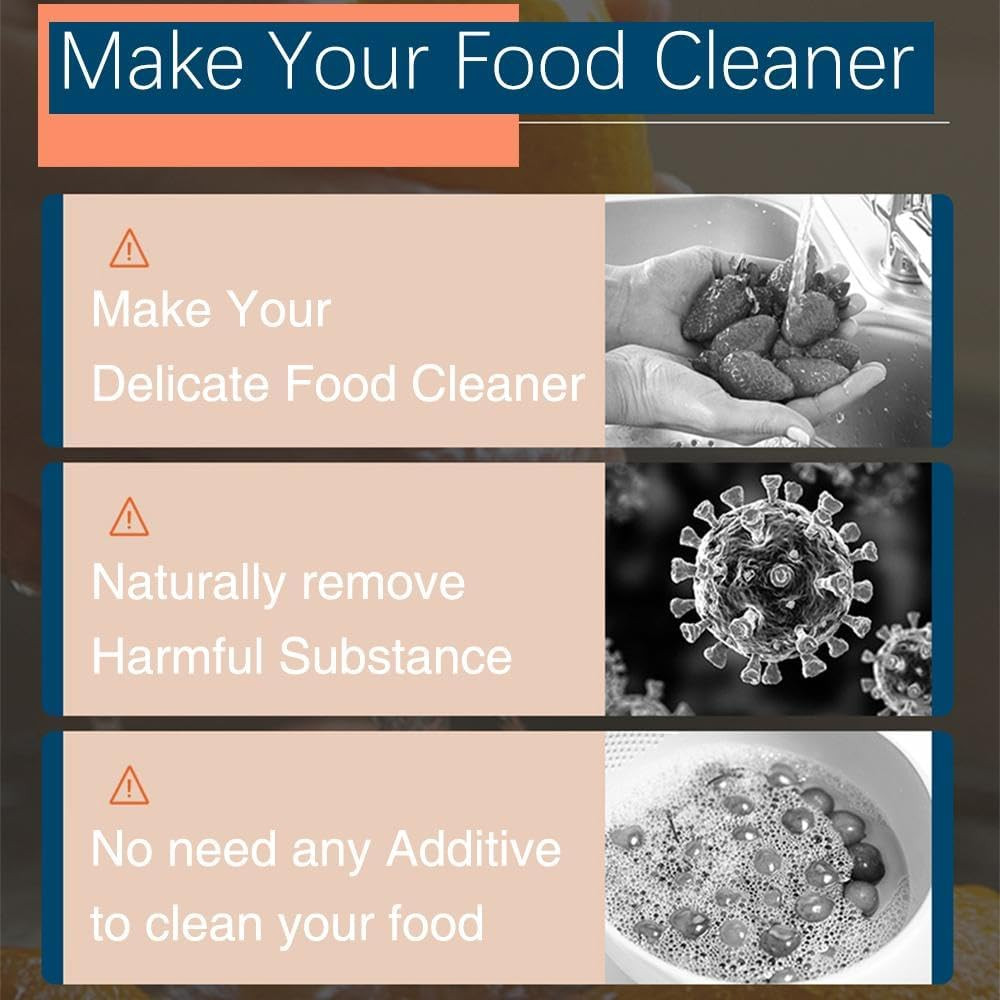 Vegetable and Fruit Cleaner Machine, Purified Water-Proof Fruit Cleaning Device
