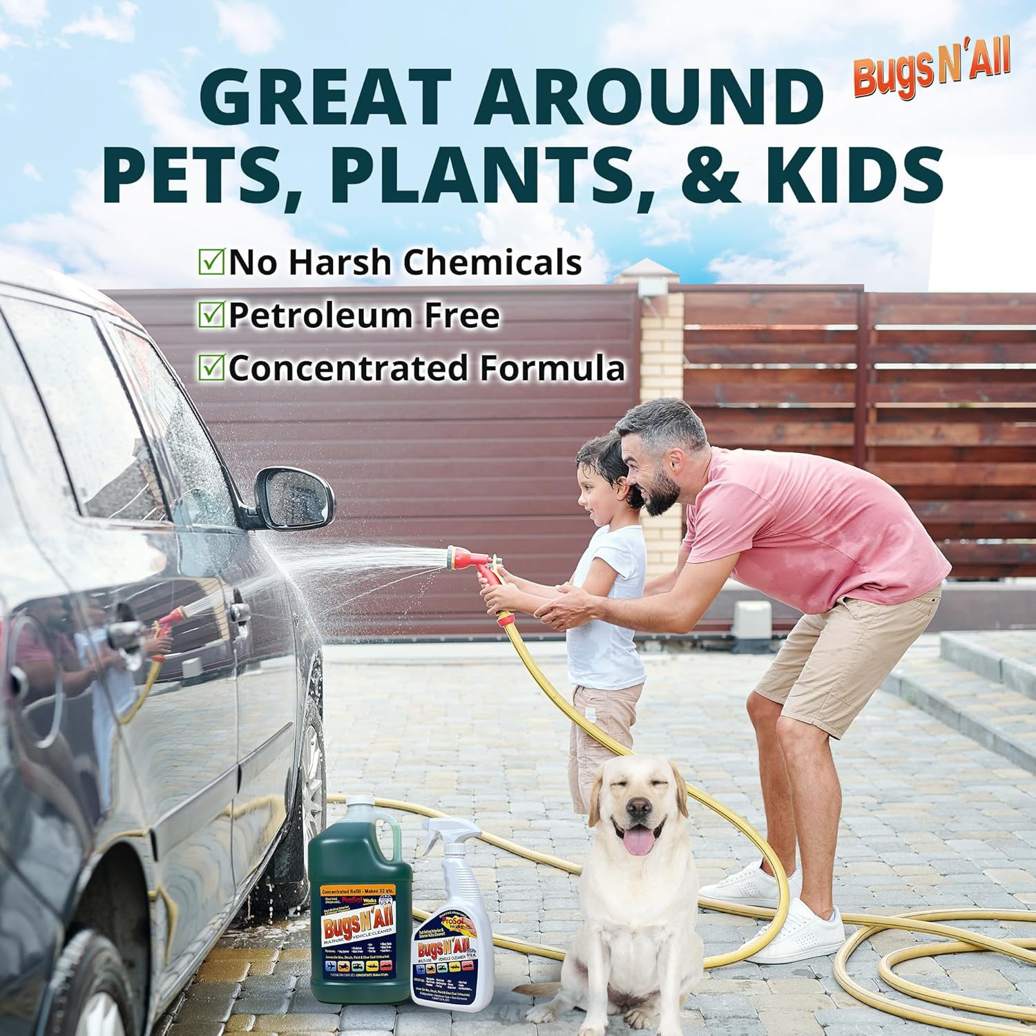Bugs N’ All Multipurpose Car Cleaner & Degreaser – Bug & Tar Remover Concentrate