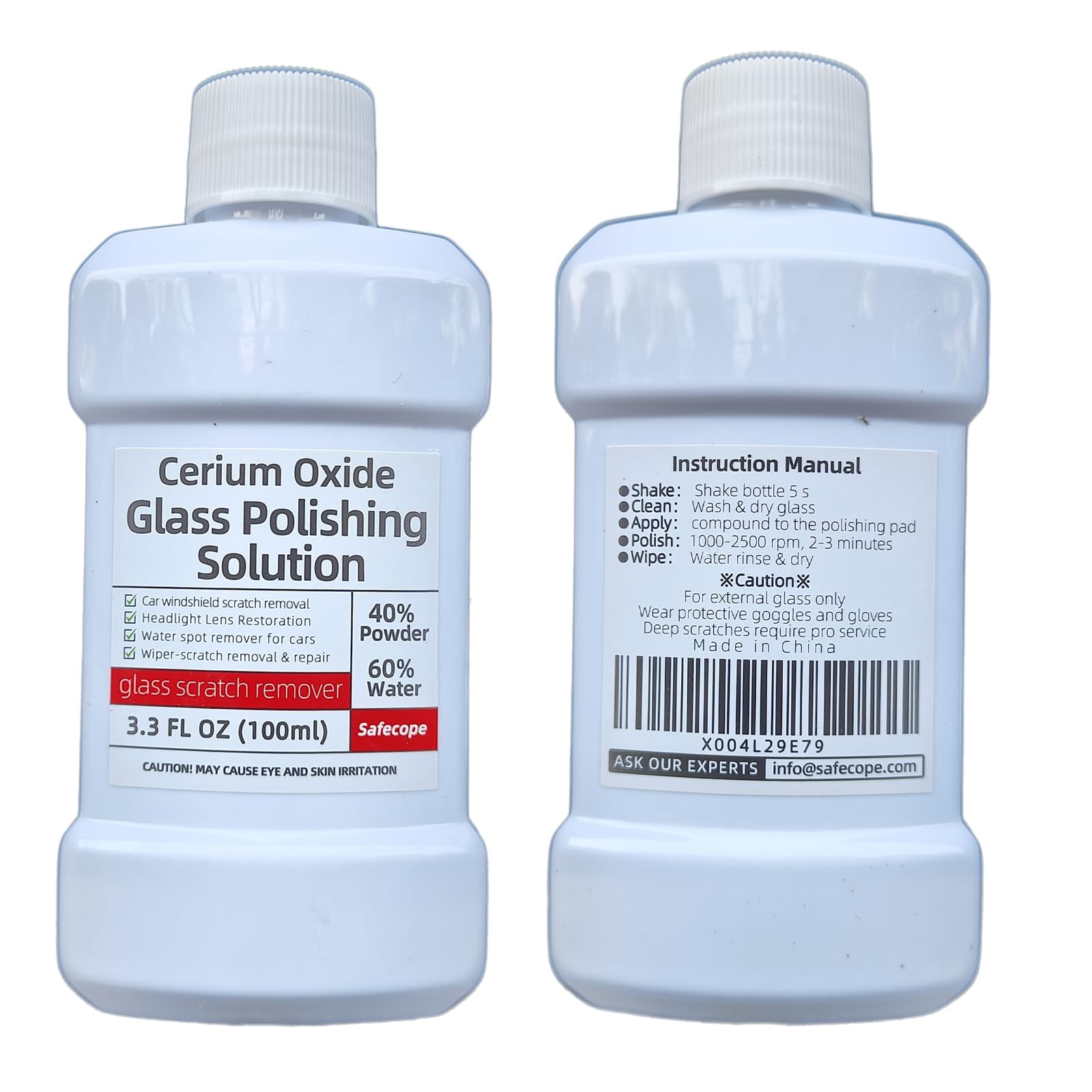 3.3oz (100ml) Cerium Oxide Glass Polishing Liquid – Deep Cleaning & Removes W…