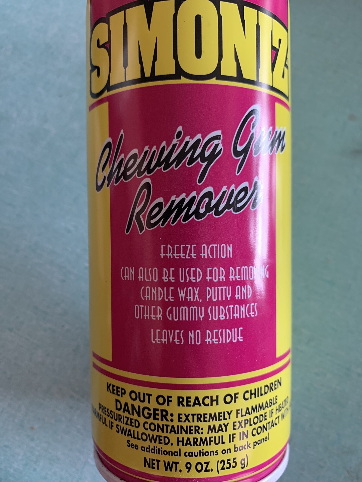 Simoniz Chewing Gum Remover with Freeze Action. Candle Wax & Putty Remover