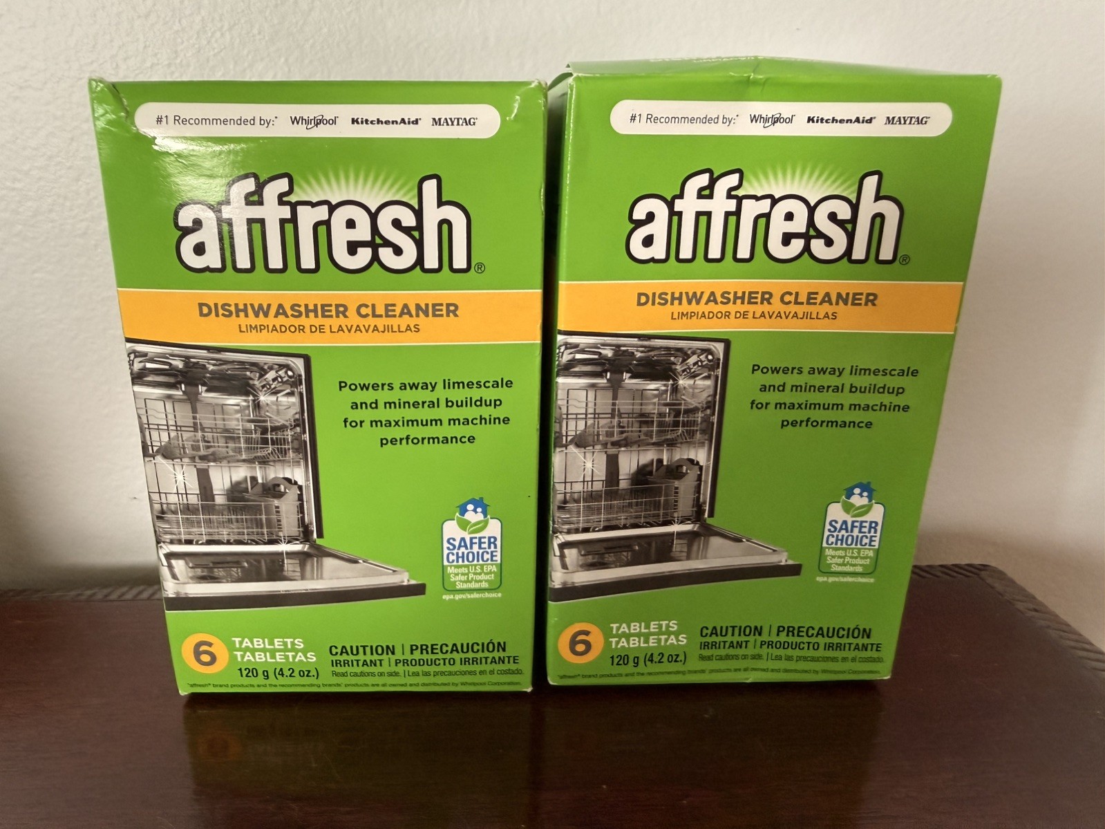 2 BOXES Affresh Dishwasher Cleaner, 12 tabs TOTAL, Removes Odor Causing Residue