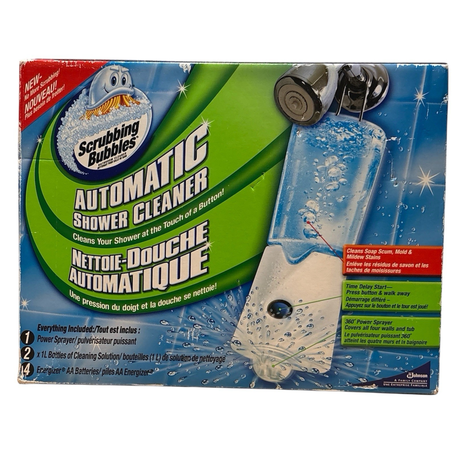 Scrubbing Bubbles Automatic Shower Cleaner Starter Kit & 2 REFILLS