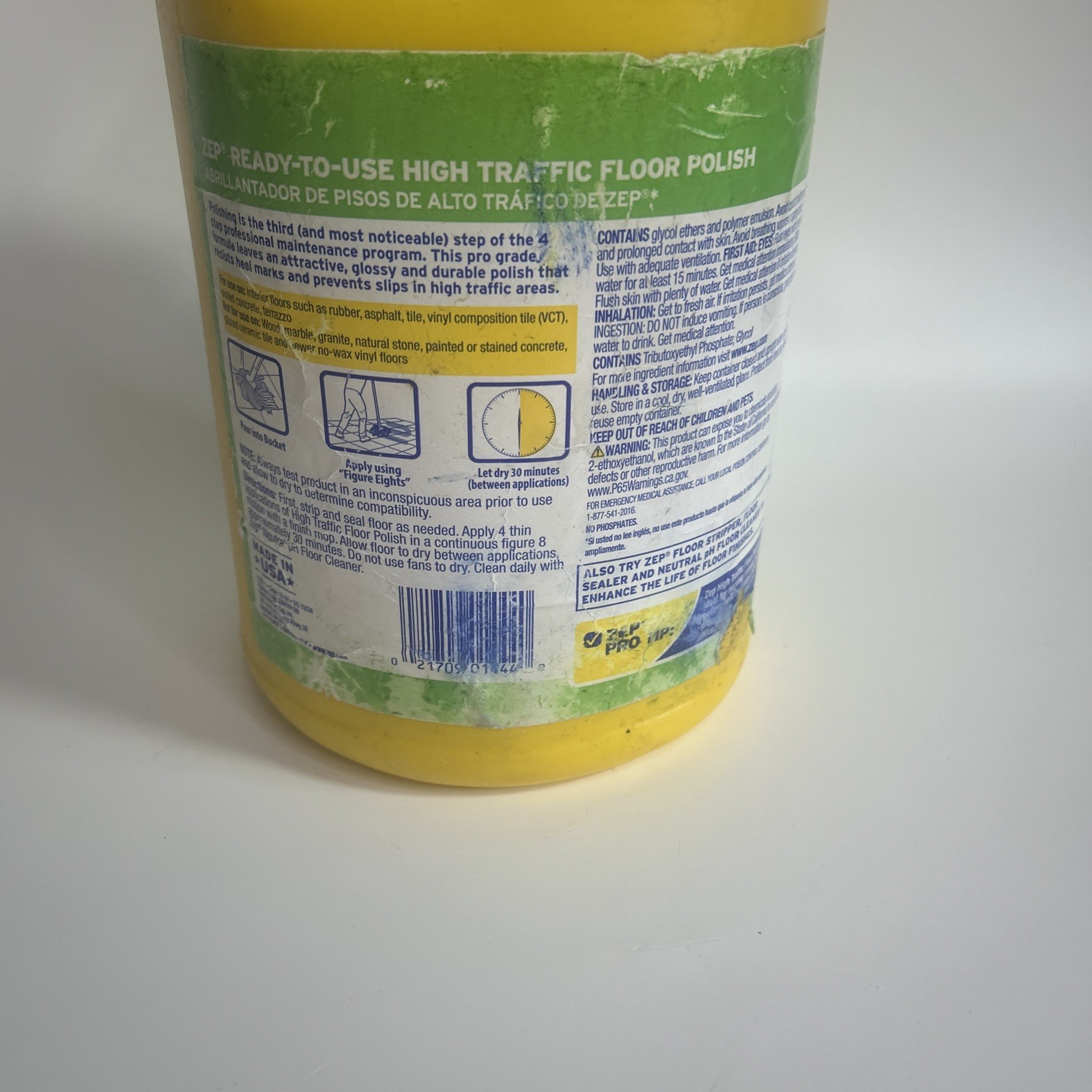 Zep Commercial ZUHTFF128EA 1-Gal Bottle High Traffic Floor Polish New