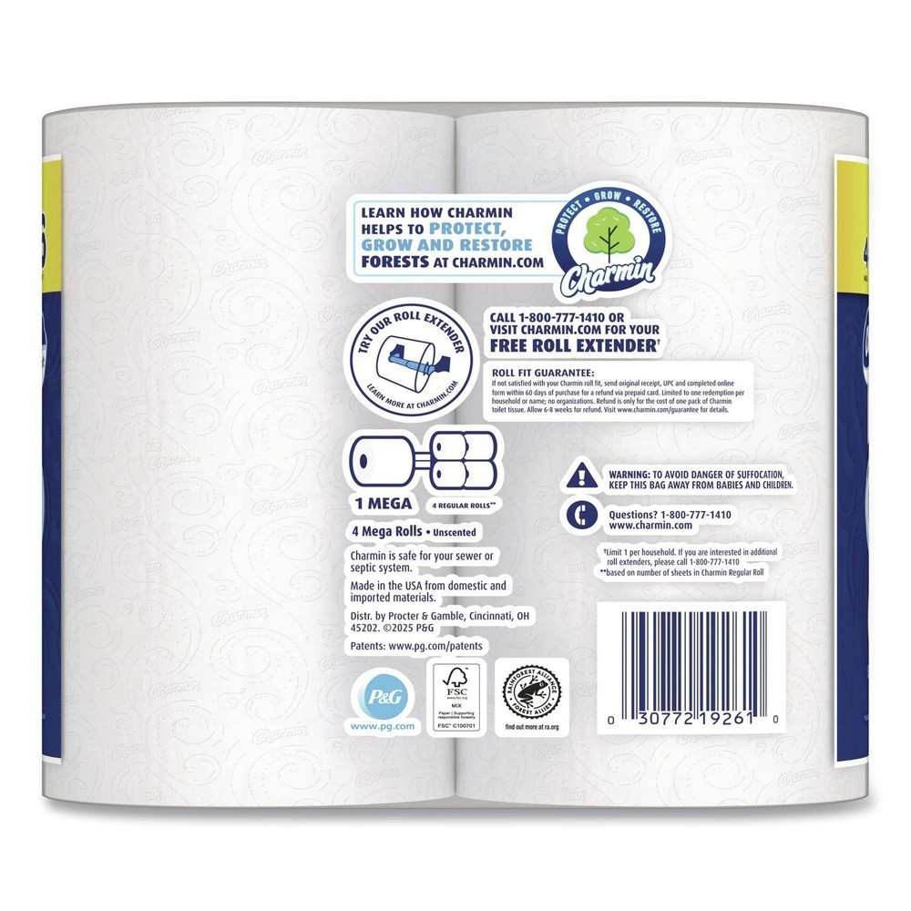 Charmin 08806CT Bathroom Tissue Mega Roll (208 SHT/RL, 4 RL/PK, 8 PK/CT) New