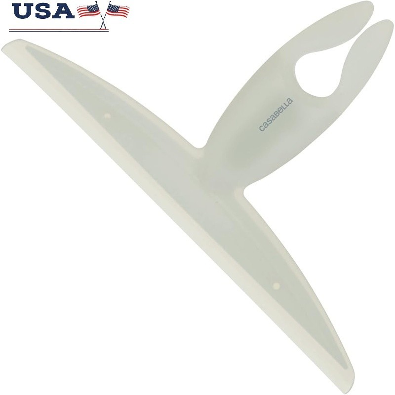 10 Inch Shower Squeegee Silicone Blade Ergonomic Handle Clip On Shower Cleaner