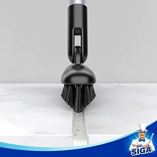 Heavy Duty Grout Scrub Brush 50 Inch Long Handle Stiff Bristles Tile Floor