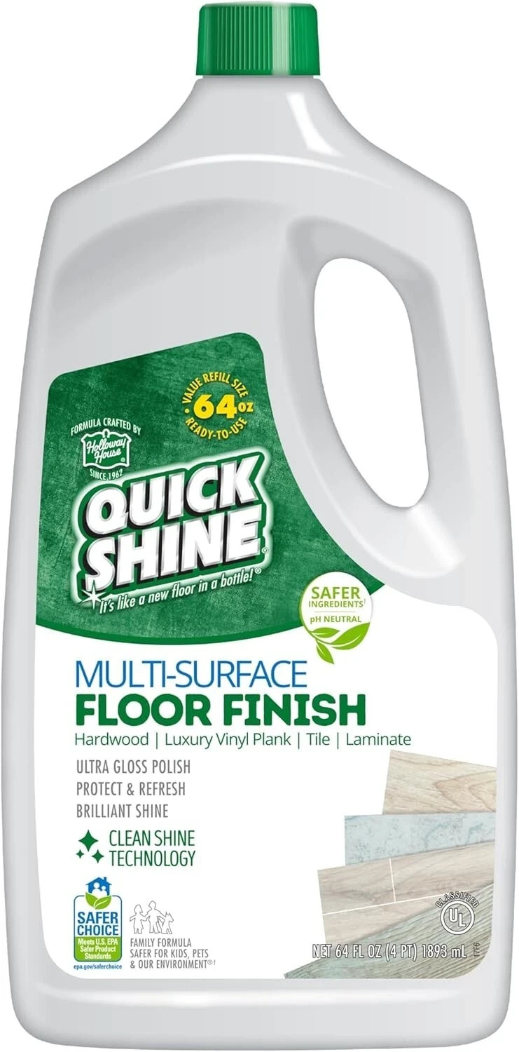 Quick Shine Multi Surface Floor Finish 64oz | Cleaner & Polish use on