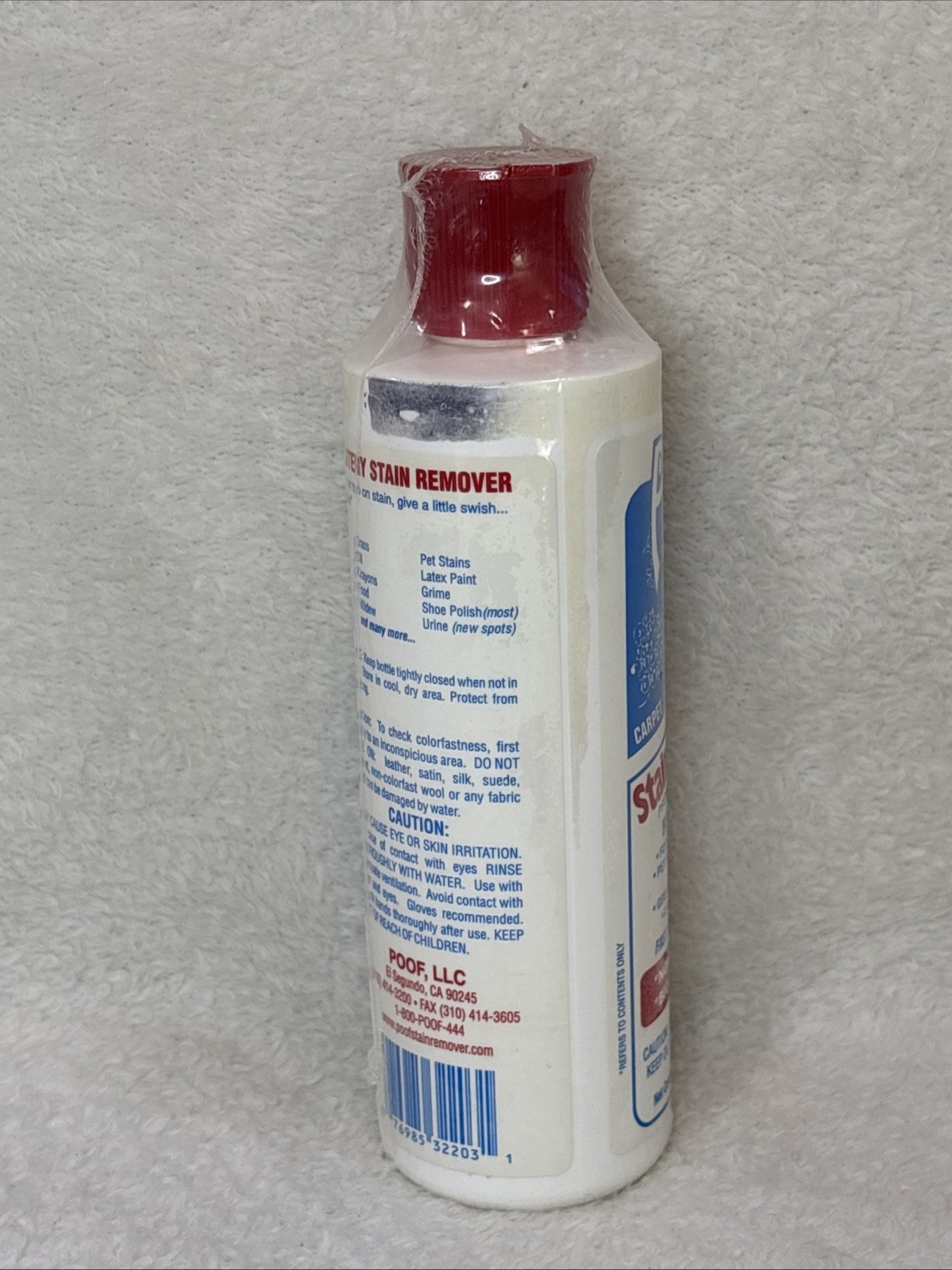 Poof Stain Remover Non-Toxic Non-Flammable Biodegradable 8oz Sealed Made In USA