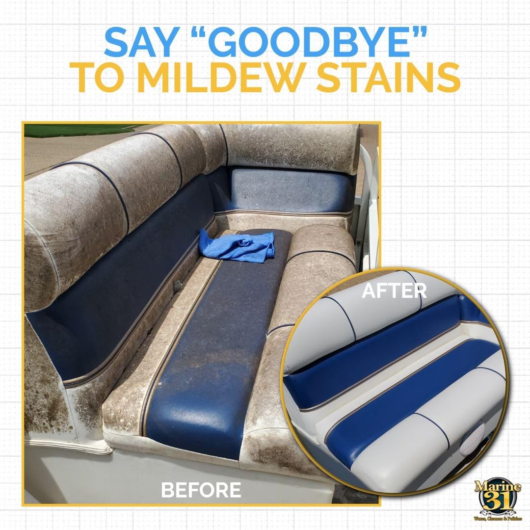 Mildew Stain Remover & Cleaner | Effective for Boats, Home, Patio, & Bathroom…