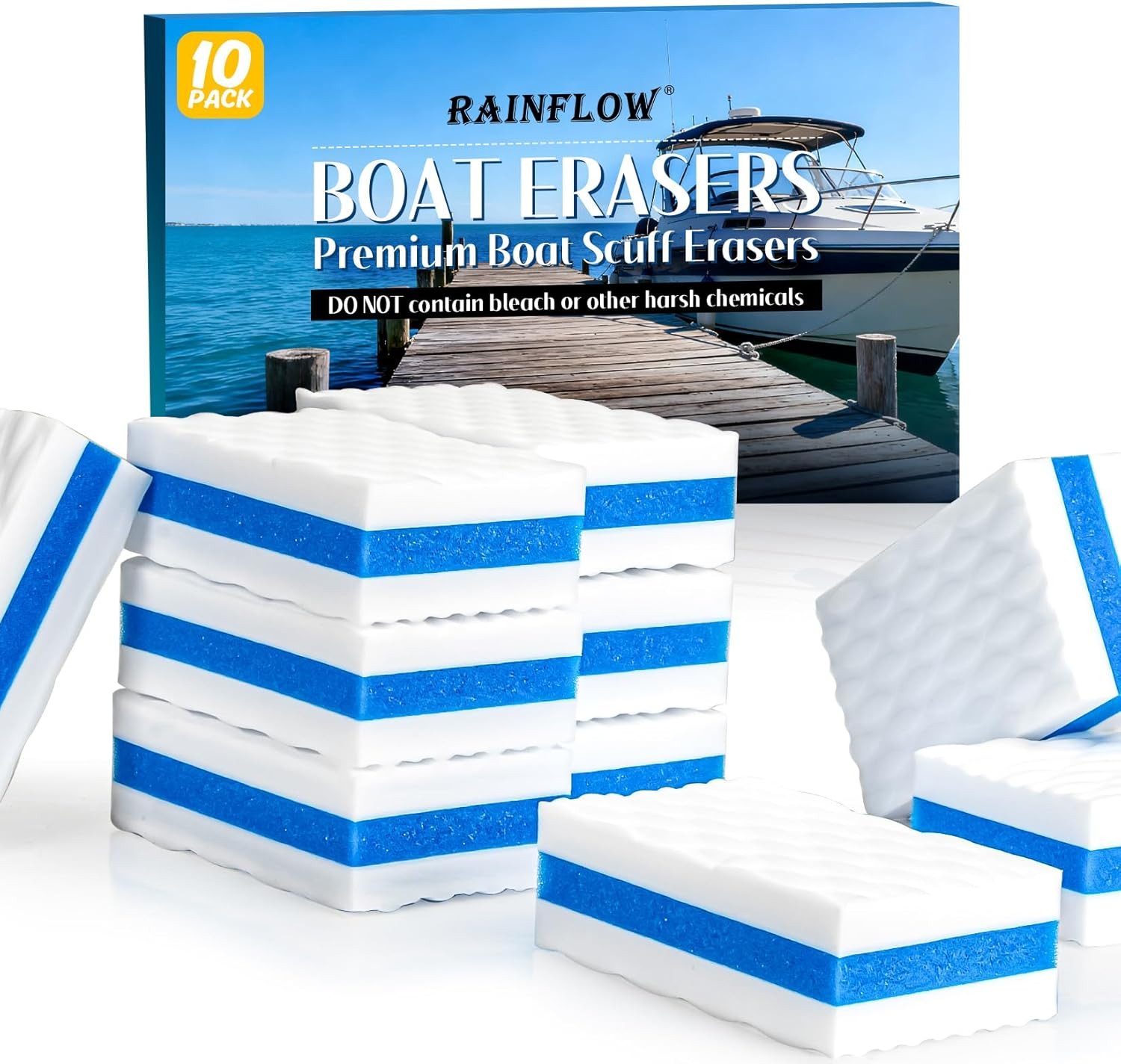 10PCS Boat Scuff Erasers – Boat Wipes Boat Accessories for Women and Men Magic