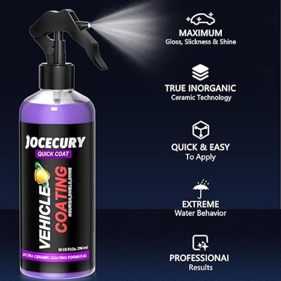 3-in-1 Car Coating Spray – Quick Car Coating, Extremely Hydrophobic Formula, Ea