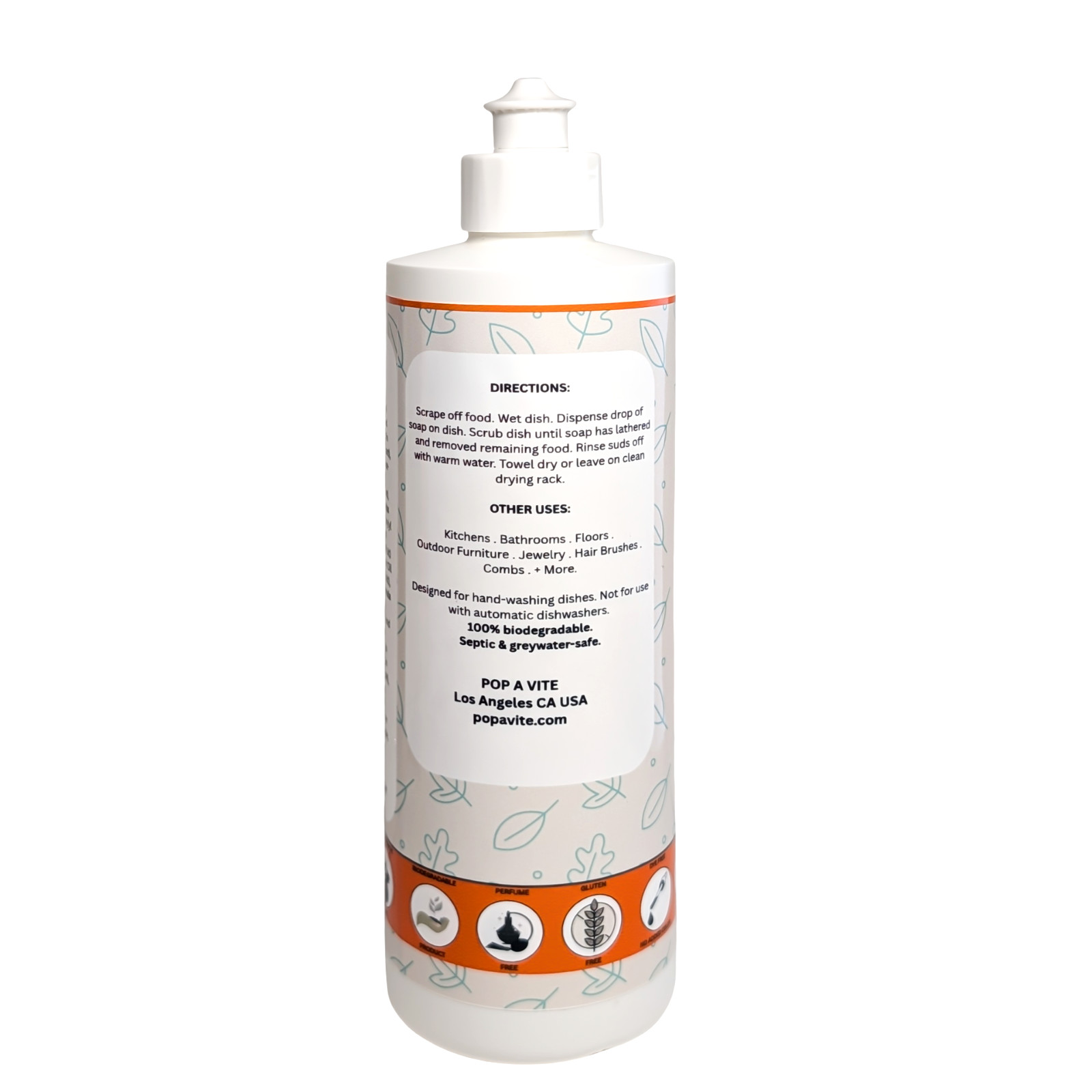 PAV Non Toxic Liquid Dish Soap 16 fl oz or 473 ml – Lemon & Eucalyptus Scent