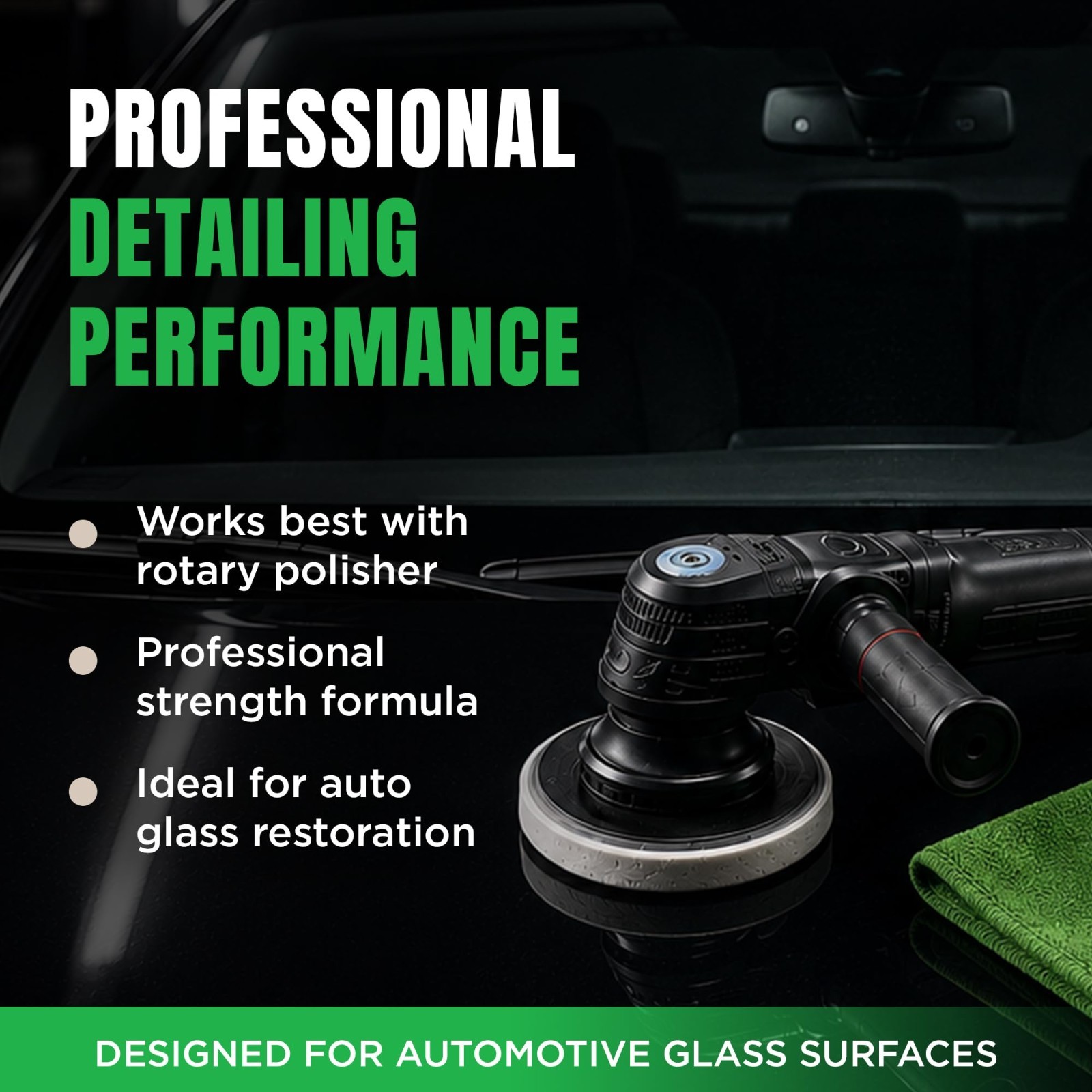 3D Glass Polish – Cerium Oxide Scratch Remover for Car Windows, Restores Clarity