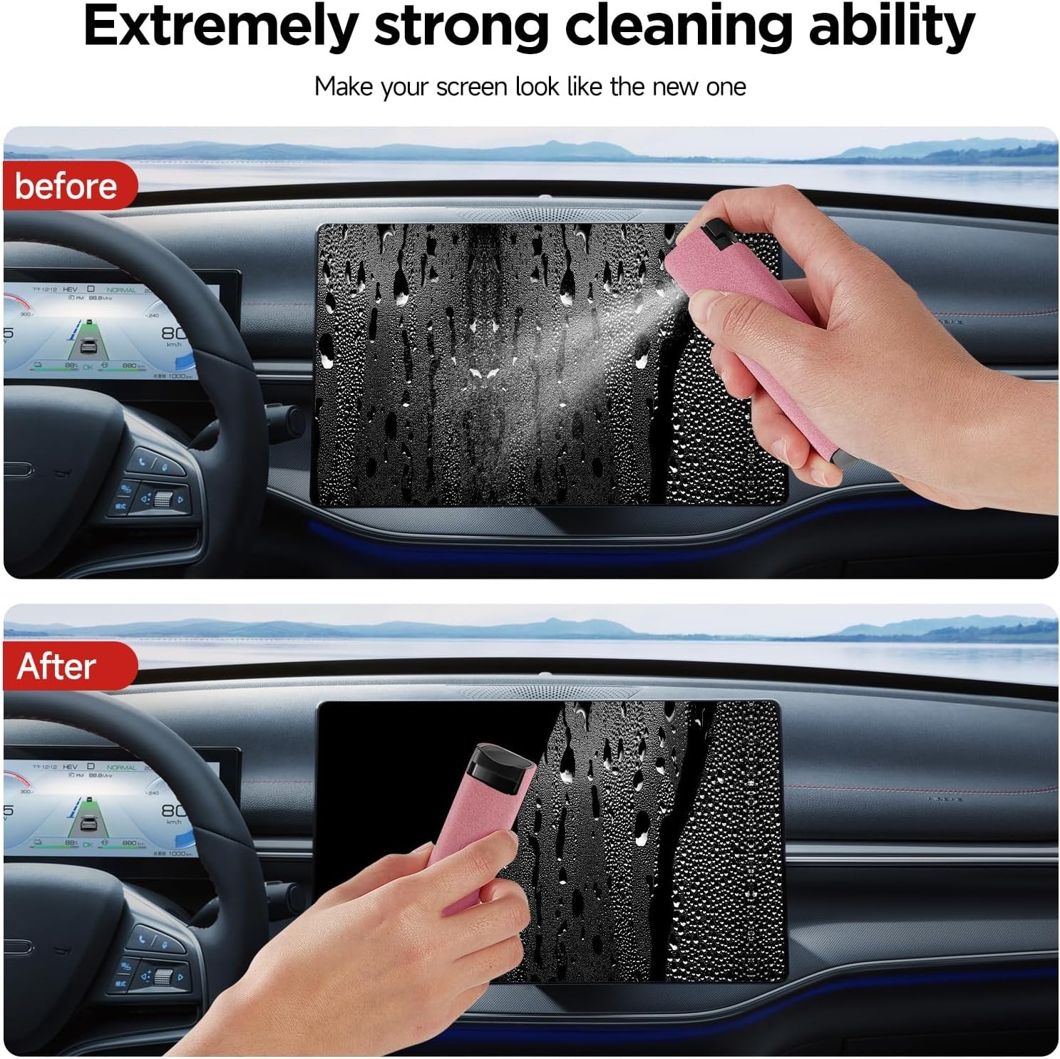 Screen Cleaner, All-in-One Spray & Wipe Cleaner, with Transparent Protective …