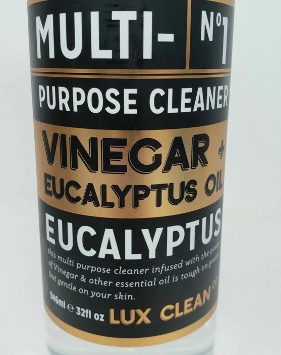 2 Lux Clean Vinegar & Eucalyptus Oil No 1 Multi Purpose Spray Cleaner 32 fl oz