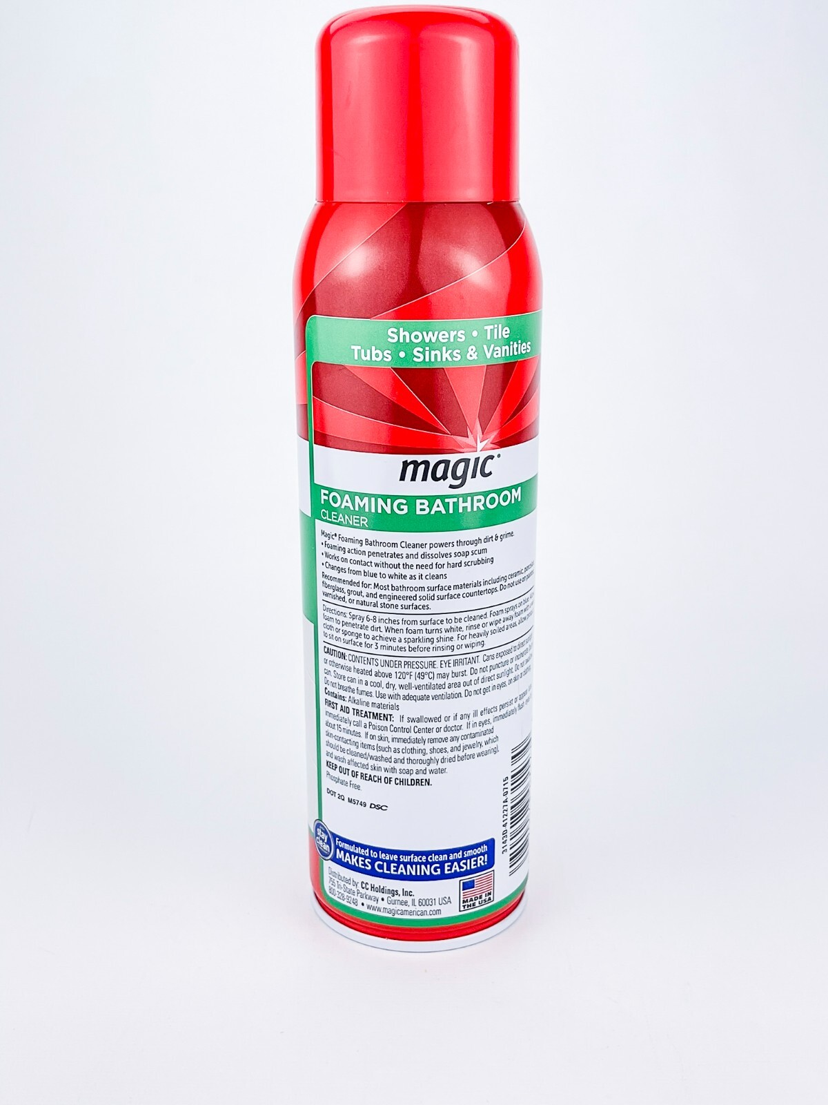 Magic Foaming Bathroom Cleaner 19oz Aerosol Blue To White Spray Shower Tile Tub